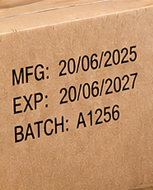 MFG, EXP & batch on cartons